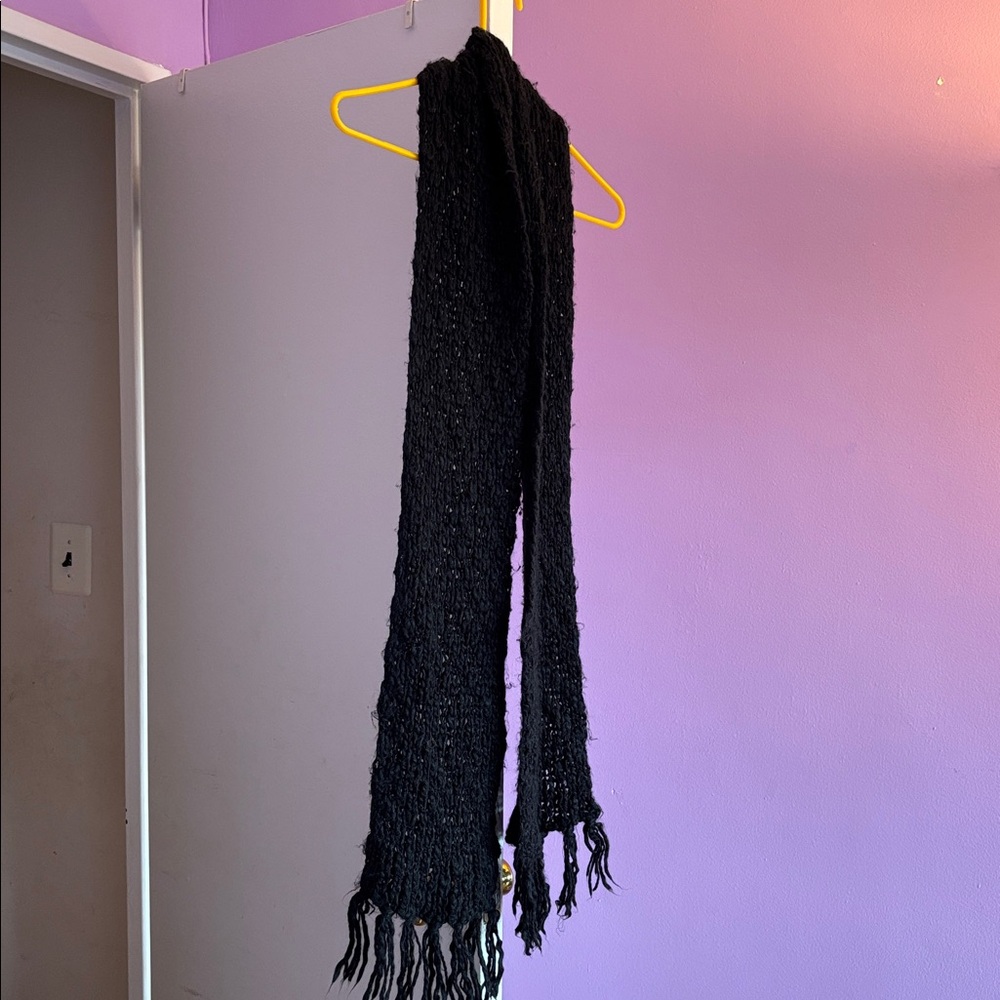 Black Knit Scarf